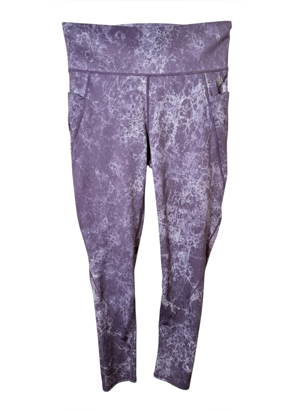 FLX Small Marble-Print High-Waist Leggings - Purple